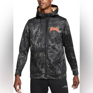 Nike Mens Therma-Fit Story Pack Full Zip Hoodie Black Grey SZ S